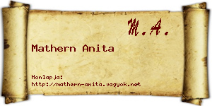 Mathern Anita névjegykártya